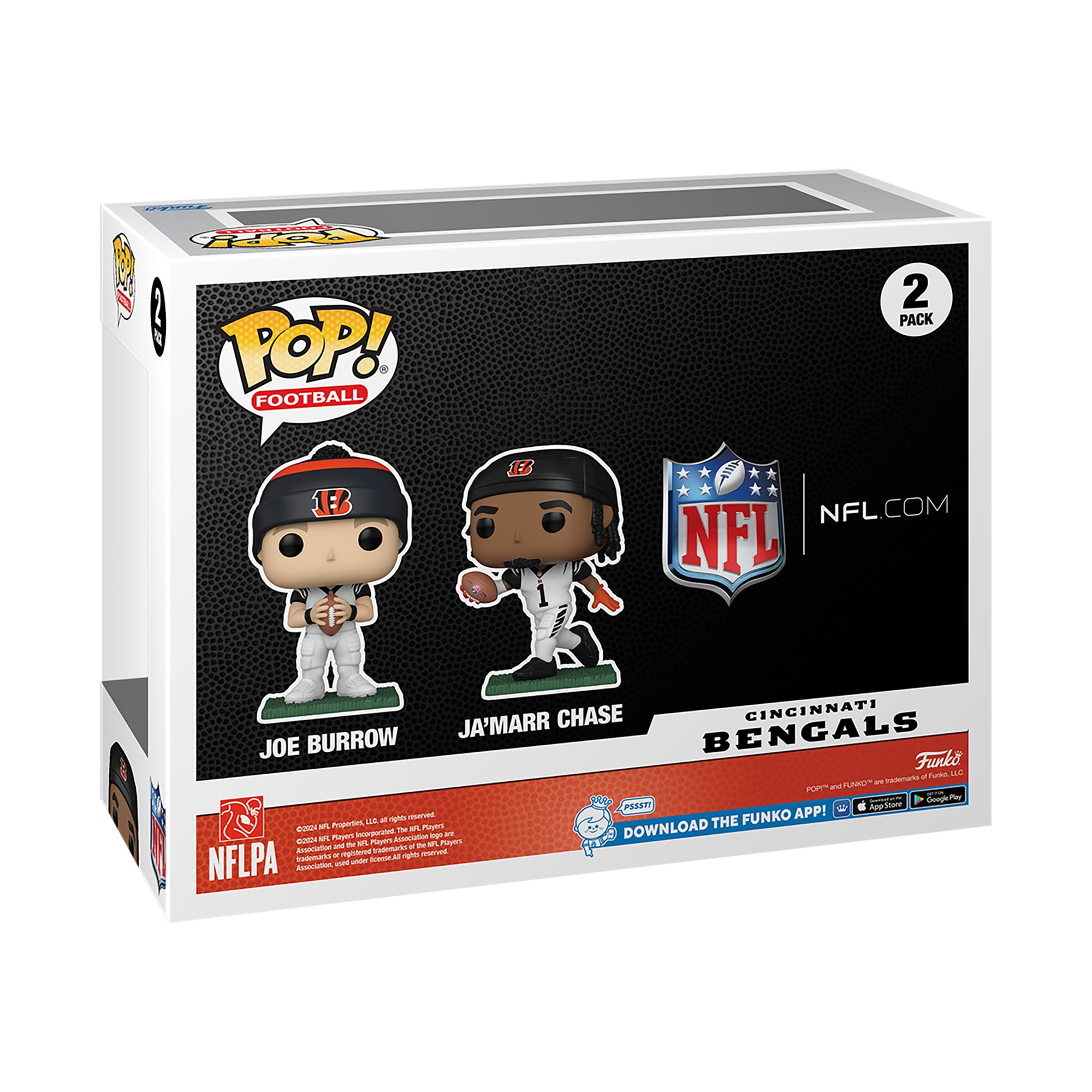 Joe Burrow & Ja'Marr Chase-Cincinnati Bengals Two-Pack Fanatics Exclusive Funko POP! Vinyl Figure Set