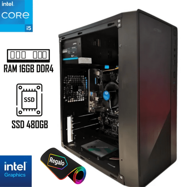 PC gamer armada CPU i5 10400 Intel 16GB RAM SSD 240GB