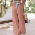 thumbnail image 2 of Pantalones Cómodos De Pierna Ancha, Pantalones De Salón Ligeros Para Mujer Bolsillo Transpirable De Moda Para Yoga Para Vacaciones, 2 of 5
