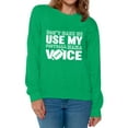 thumbnail image 1 of Awkward Styles Women's Don't Make Me Use My Football Mom Voice Graphic Sweatshirt Tops White Football Mom, 1 of 4