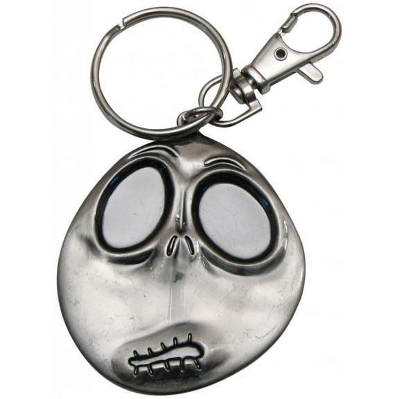 Nightmare Before Christmas Jack Skellington Scared Pewter Keychain