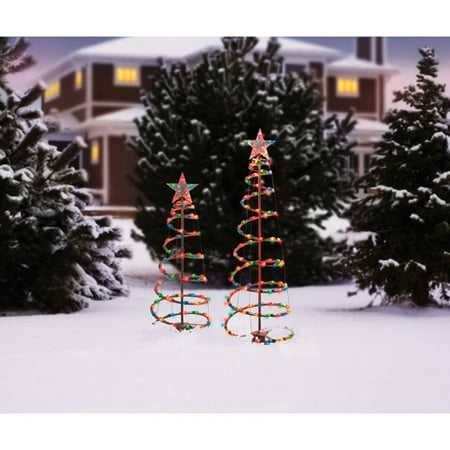 holiday time 3 and 4 lighted spiral christmas tree holiday time 3 and 4 lighted spiral christmas tree