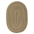 thumbnail image 2 of 4' x 6' Brown and Beige All Purpose Handcrafted Reversible Oval Area Throw Rug, 2 of 3