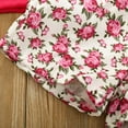 thumbnail image 4 of Fesfesfes Toddler Kids Baby Girls Summer Sleeveless Bowknot Top Floral Shorts Clothes Set, 4 of 8
