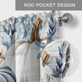 thumbnail image 6 of Thanksgiving Coastal Farmhouse Short Window Curtain Valances, Autumn Pumpkin Coral Blue Starfish Rod Pocket Kitchen Valances for Living Room Bedroom Bathroom Cafe 60" x 18", 6 of 8