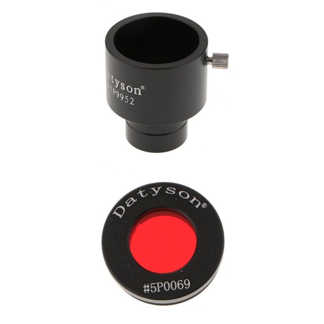 Adaptador de ocular telescópico Sunnimix 0,965 pulgadas a 1,25 pulgadas Filtro Rojo #25A