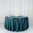 thumbnail image 4 of Balsa Circle 120" Teal Round Premium Velvet Tablecloth Event Catering Linens Banquet, 4 of 8