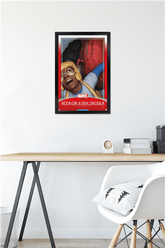 Marvel Moon Girl & Devil Dinosaur - Legacy Wall Poster, 14.725" x 22.375" Framed