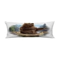 thumbnail image 1 of EREHome Raster of a aggressive bear ribbon frame Pillow Cover Body Pillowcase Pillow Protector 20x60 Inch, 1 of 1