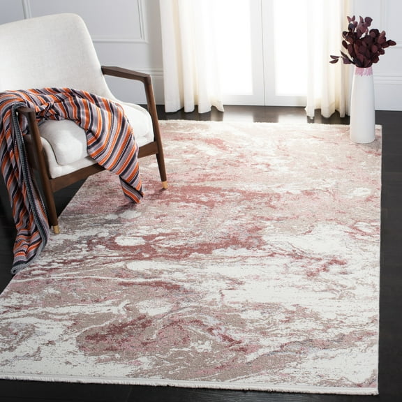 SAFAVIEH Lilypond Collection LLP883A Ivory / Rose Rug