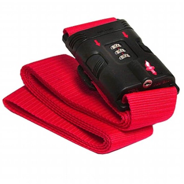 Safe Skies LLC Safe Skies 76 TSA Luggage Strap Red
