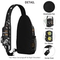 thumbnail image 3 of Sling Backpack,Black Halloween Dancing Skeletons Crossbody Bag with Water Bottle Holder,Waterproof Sling Bag for Men/Women with Chest Phone Holder for Hiking,Travel, 3 of 6