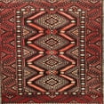 thumbnail image 1 of Ahgly Company Tapis d'Intérieur Carré Traditionnel Safran Rouge Persan, 3' Carré, 1 of 6