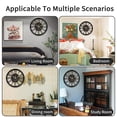 thumbnail image 2 of Vaupan Non-Ticking Silent Wall Clocks 12 inch Battery Operated Quartz Vintage Decor Clock, 3D Numeral Round Wall Clock Easy to Read for Rustic Farmhouse Living Room Home Office School (Bronze), 2 of 7