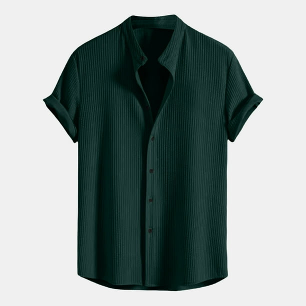 pstuiky camisetas para hombre, Camiseta deportiva de manga corta con cuello en V y secado elástico para hombre, color liso camisas casuales para hombre l