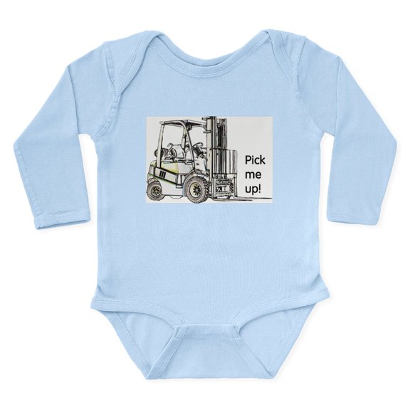CafePress - Forklift Creeper Body Suit - Long Sleeve Cotton Baby Bodysuit