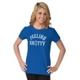 thumbnail image 3 of Feeling Knotty Naughty Rope Humor Womens Fitted Plus Size Graphic Tee Brisco Brands 3X, 3 of 5