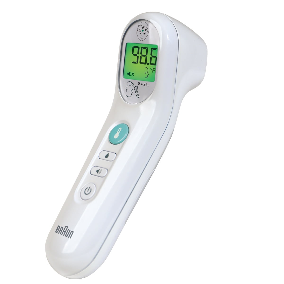 Braun No Touch 3-In-1 Digital Thermometer, BNT100US, White
