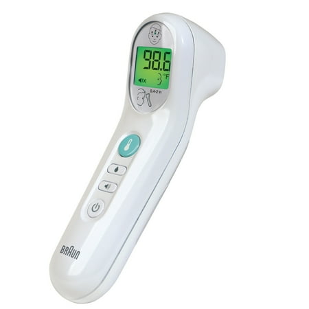 Braun No Touch 3-in-1 Digital Thermometer, Suitable for All Ages, BNT100US, White
