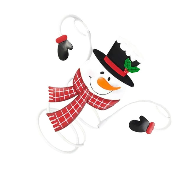 Inteprter Soportes de vidrio para botellas de vino fáciles de limpiar con accesorios funcionales duraderos con tema navideño regalos Almacenamiento y organización del hogar muñeco de nieve
