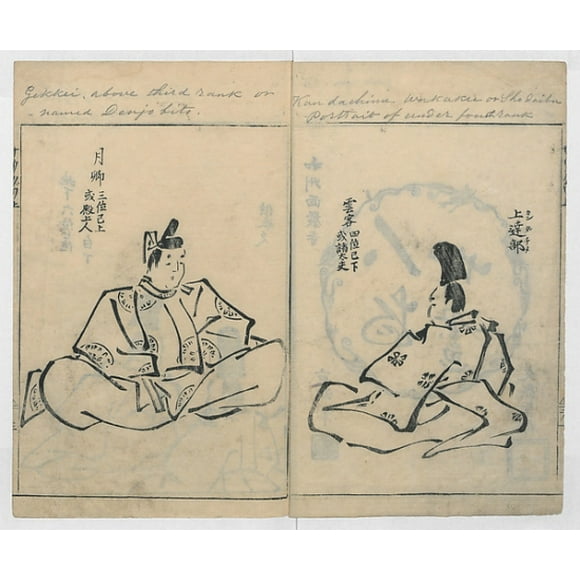 Sketches of People Poster Print by Kokan (late 17th  ï¿½early 18th century) (18 x 24)