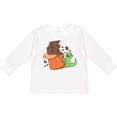 thumbnail image 3 of Inktastic Dino With Chocolate Bar Boys or Girls Long Sleeve Toddler T-Shirt, 3 of 5