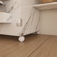 thumbnail image 6 of 4-in-1 Folding Sewing Table with Lockable Wheels - Multi-Functional Craft Station, End Table, Computer Desk and Kitchen Storage with Shelves, White Rolling Sewing Machine Table for Small Spaces, 6 of 9