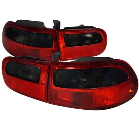 3 Door Tail Light for 92 to 95 Honda Civic, Red & Clear - 10 x 19 x 25 in.