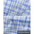 thumbnail image 6 of Buffalo Plaid Blue Linen Curtain Valance for Bedroom/Bathroom/Kitchen/Office/Living/Dining Room Window,Farmhouse Country Checkered Lattice Rod Pocket Topper Decorative Cafe Drapes Panel 54"x18", 6 of 6