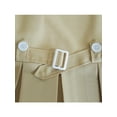 thumbnail image 5 of Girls Dress Khaki Button Back School Uniform Pleated Hem 12, 5 of 7