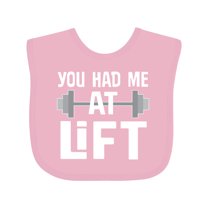 Inktastic Weightlifting You Had Me at Lift Boys or Girls Baby Bib