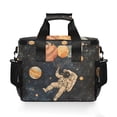thumbnail image 7 of FORMRS Insulated Cooler Bag 24 Cans Capacity Soft Leakproof Lunch Box with Side Pockets, Retro Watercolor Planet, 7 of 7