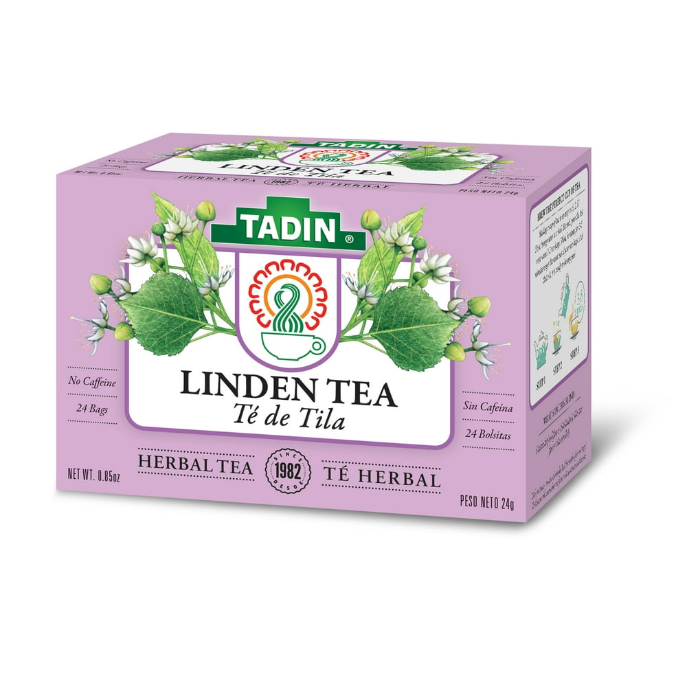 Tadin Herb & Tea Co. Linden Herbal Tea, Caffeine Free, 24 Tea Bags