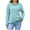 Blue, variant on Busydd Womens Sweaters Fashion Striped Round Neck Pullover Sweaters for Women Casual Comfortable Long Sleeve Fall Clothes for Women 2025