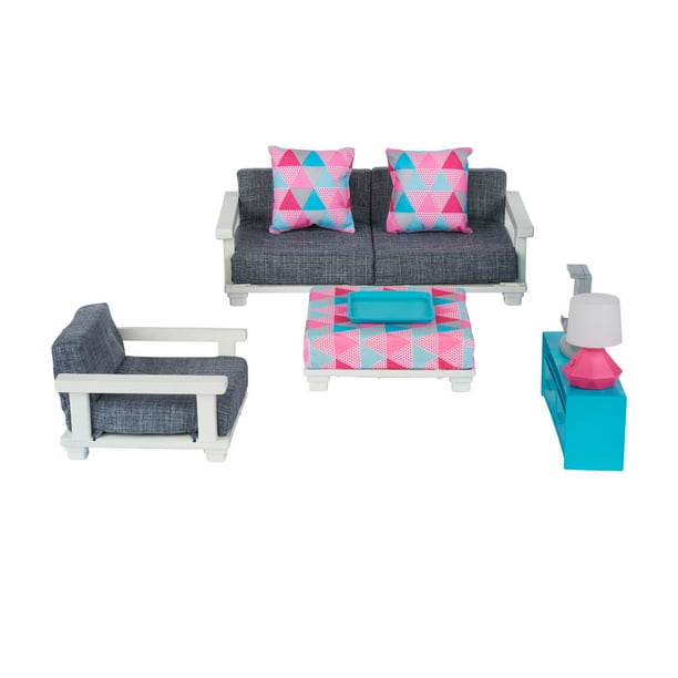 My Life As Living Room Play Set for 18" Dolls, 9 Pieces
