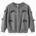 thumbnail image 2 of UAYOTSE Girls 2 3 4 5 6T Cardigan Sweater Long Sleeve School Uniforms Toddler Kids Knit Embroidery Button Jacket,Sizes 1-2 Years, 2 of 5