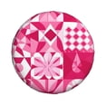 thumbnail image 2 of Multi-Size Car Tire Dust Cover Sunscreen, Corrosion, Dust And Water Keep Spare Tires Clean Hotpink Geometric Patterns_1 17 Inch, 2 of 8