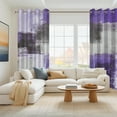 thumbnail image 5 of Dashan Abstract Purple Blackout Curtains for Bedroom Living Room，Rustic Grey Modern Grommet Window Drapes 42x63 Inch,2 Panels, 5 of 7