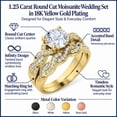 thumbnail image 4 of JeenMata 1.25 Carat Round Cut Moissanite Wedding Set - Bridal Set - Infinity Ring - Forever Ring - Promise Ring - 18k Yellow Gold Plated for Women, 4 of 11