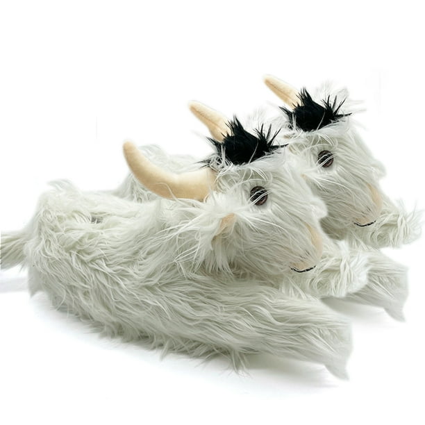 Zapatillas de vaca Highland Kawaii Animal Zapatos cómodos lindos suaves para hombres y mujeres