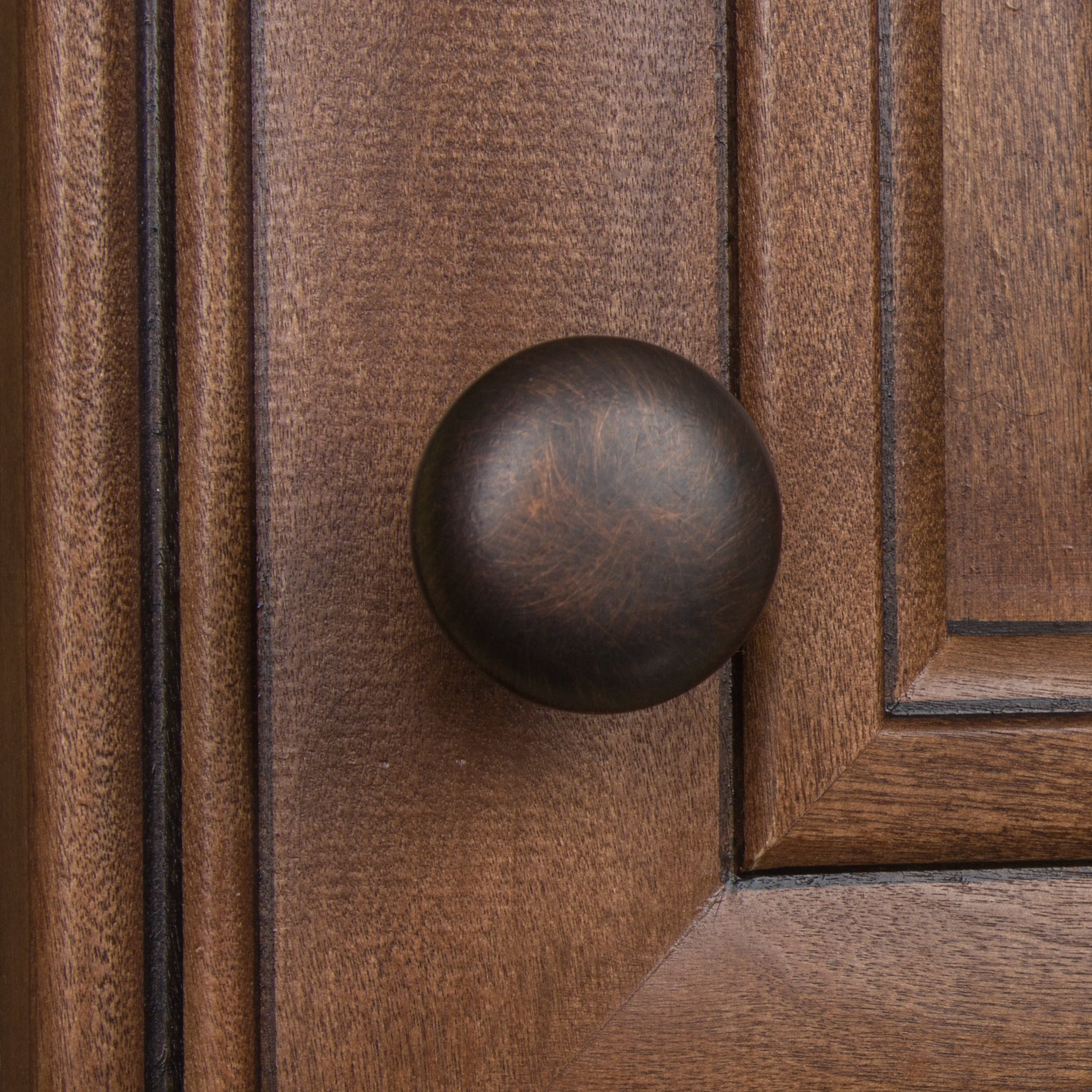 GlideRite 1.125 in. Solid Classic Round Cabinet Knobs, Oil Rubbed Bronze, Pack of 10