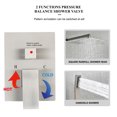 thumbnail image 4 of 12 Inch Bathroom Rain Shower System Set Wall Mount, with Handheld Shower Head and Shower Niche, 4 of 9