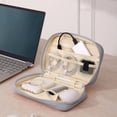 thumbnail image 6 of Electronics Accessories Organizer Travel Cable Storage Bag with Compartments for Headphones Mouse Pens Makeup and Office Essentials, Lightweight Zipper Pouch for Business Trips and Daily Commute, 6 of 6