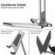 thumbnail image 4 of Soporte ajustable para teléfono celular, soporte de escritorio de aluminio para teléfono móvil, base antideslizante y puerto de carga, compatible con iPhone, Samsung, todos los teléfonos inteligentes, 4 of 7