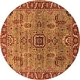 thumbnail image 1 of Ahgly Company Indoor Round Oriental Orange Industrial Area Rugs, 6' Round, 1 of 4