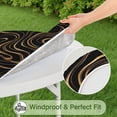 thumbnail image 5 of Black Gold Marble Pattern Round Fitted Tablecloth with Elastic Edge,Dining Table Cover Waterproof,Outdoor Round Tablecloth for Camping,Dining,Indoor and Outdoor, 5 of 7