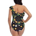 thumbnail image 5 of Honeii Snake And Flower for women's one-piece swimsuit featuring a chic one-shoulder design experience elegance and style in the water-Large, 5 of 6