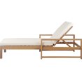 thumbnail image 2 of Patio Chaise, Wood, Adjustable , Cushion For Patio, Pool, Backyard, Deck, Lawn, , 5 Chaise Lounge, Wood Frame, Cushion, Back, 2 of 6