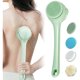 thumbnail image 1 of wonima11 Electric Body Brush Back Scrubber, Waterproof Long Dual Handle Power Body Scrubber with 4 Heads, Rechargeable Silicone Shower Brush for Cleansing, Exfoliating and Massaging Skin (Mint Green), 1 of 1
