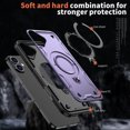thumbnail image 3 of Allytechgroup for iPhone 16 Plus Case with 360° Rotable Kickstand,  [Include 1X Screen Protector] [Magnetic Car Mount Support] Military Grade Drop Protection Phone Cover for iPhone 16 Plus, Purple, 3 of 6